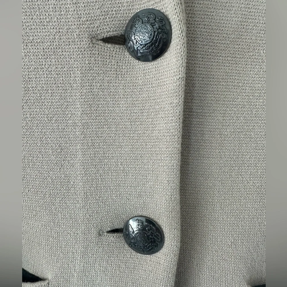 Banana Republic Blazer jacket cotton two tone Navy - Tan Size L Spandex . NWOT - Picture 4 of 9